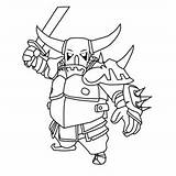 Clans Clash Pekka sketch template