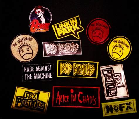 punk rock clothing patches alice in chains the distillers etsy