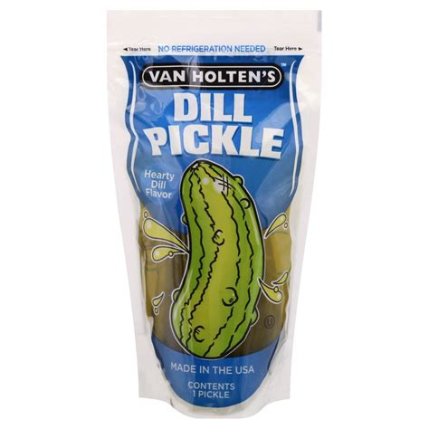 Van Holten S Dill Pickle In A Pouch Shop Vegetables At H E B