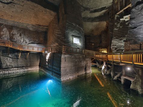 underground salt   poland  otherworldly saline lakes statues ballrooms  defy