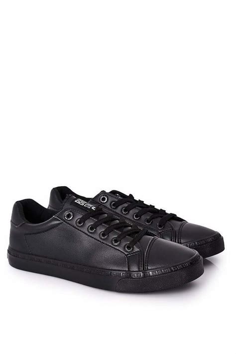 mens black trainers eco leather basewearie