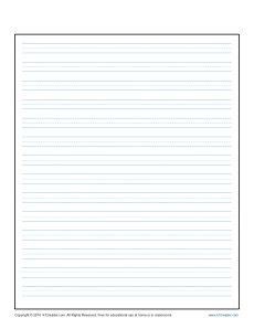 lined writing paper  kids printable template lined writing paper