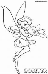 Rosetta Coloring Pages Fairy Popular sketch template