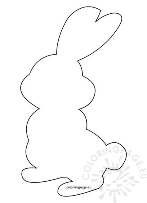 bunny shape template coloring page
