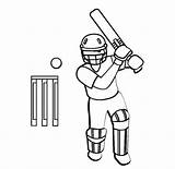 Cricket Softball Batsman Kindpng Scribblefun sketch template
