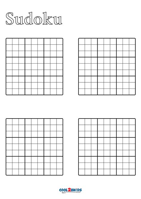 printable blank sudoku puzzles