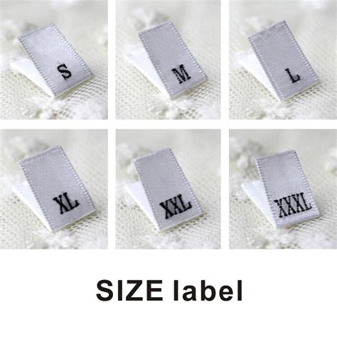 white size label  stock garment satin woven size labels  cut  fold  xxxl soft