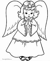 Christmas Coloring Sheets Printable Angel Pages sketch template