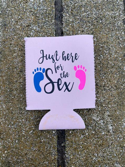 Just Here For The Sex Gender Reveal Can Coolers Etsy