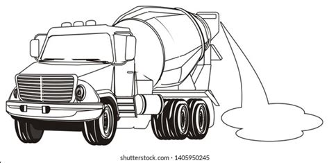 coloring cement truck cement stock illustration  shutterstock