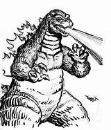 Godzilla Breathing Breath Colorare Disegni Cumpleaños Cumple Colorluna Coloringfolder Ghidorah Lizard sketch template