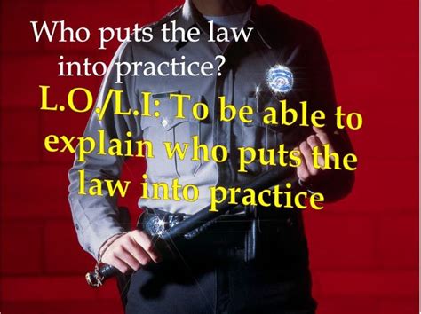 who puts the law into practice teaching resources