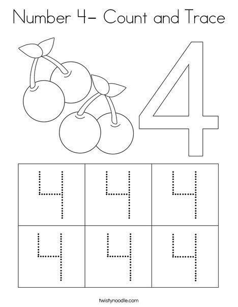 number  count  trace coloring page   tracing worksheets