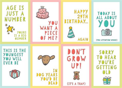 ideas   printable humorous birthday cards home