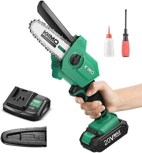 Kimo 4 Inch Battery Powered Cordless Chain Saw With 20v 2 0ah