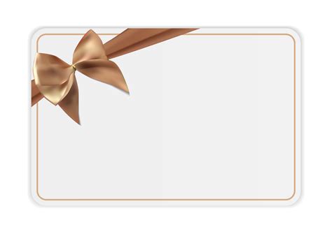 blank gift card template  bow  ribbon vector illustration