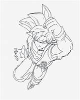 Goku Saiyan Dbz Ssj Kamehameha Coloringhome Nicepng Bardock sketch template