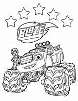 Monster Coloring Pages Blaze Machines Kids Truck Birthday Choose Board sketch template
