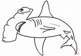 Coloring Shark Hammerhead Pages Printable sketch template