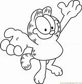 Garfield Coloring Happy Coloringpages101 Pages sketch template