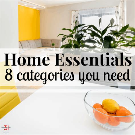 home essentials  items   organized