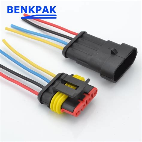 buy benkpak auto  pin wire connector   p auto connector male female