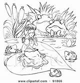 Thumbelina Coloring Outline Clipart Illustration Royalty Bannykh Alex Rf Poster Print Printable Digital Available Clipartof sketch template