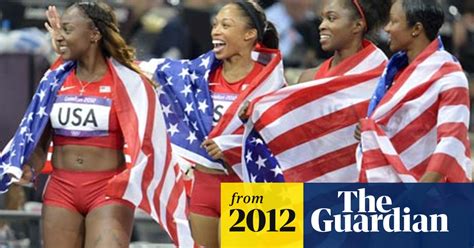 london 2012 usa women win sprint gold to crash jamaica s party