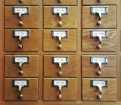 behold  glorious  card catalog labels      font designed   card