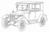 Coloring Adult Pages Colouring Classic Cars Car Drawings Vintage Antique Old 1920s Truck Adults Printables Book Books sketch template