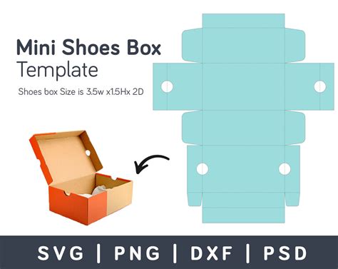 printable mini shoe box template