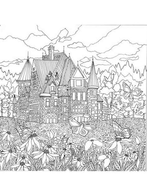 landscapes coloring pages  adults