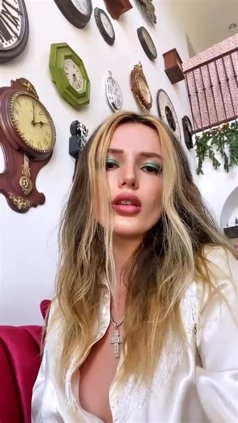 Bella Thorne Cleavage And Sticking Out Her Tongue