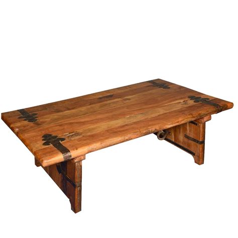 rustic reclaimed wood wrought iron hastings coffee table