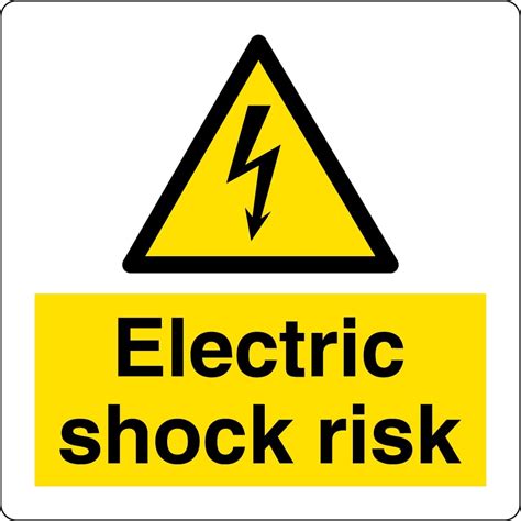 electric shock risk labels  key signs uk