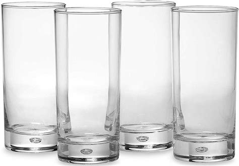 Circleware Air Bubble Heavy Base Highball Drinking Glasses Set Of 4