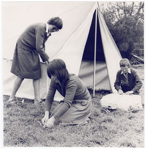 girl guides erecting a tent canterburystories nz