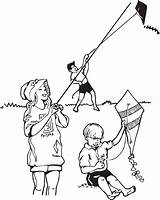 Kite Drawing Flying Kites Getdrawings Coloring Pages sketch template