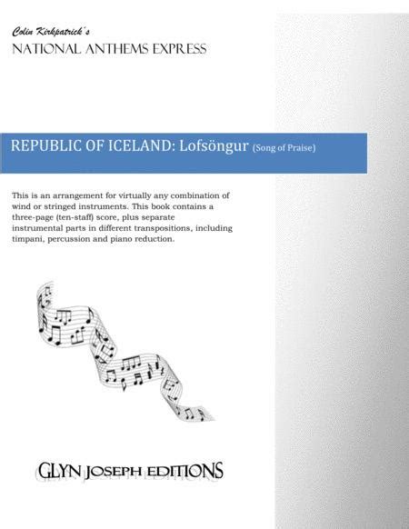 republic  iceland national anthem lofsngur sheet    coolsheetmusiccom