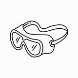 Goggles Glasses Diving Eyewear Sprts Swim Protection Icon 512px sketch template