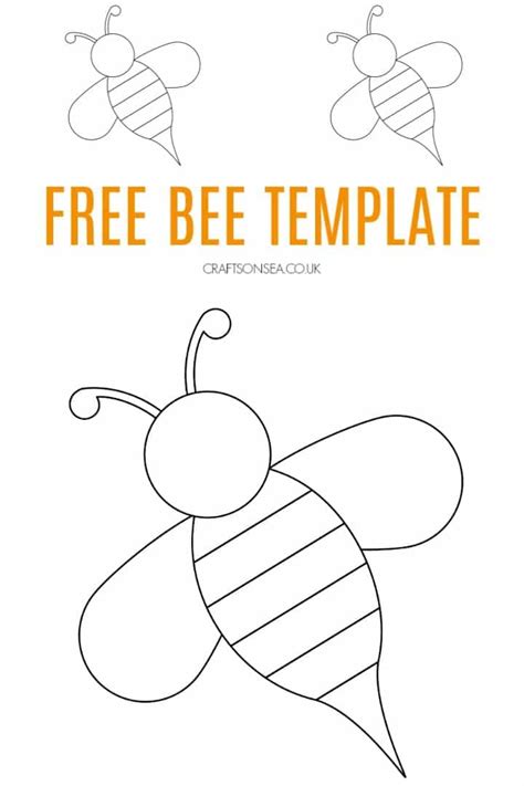 bee template printable  crafts  sea