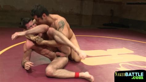 naked kombat wrestling hunks pin each other on the floor