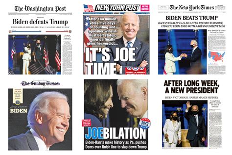how newspapers around the country covered biden s win
