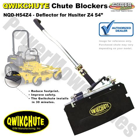 qwikchute chute blocker deflector  hustler  lawn mowers    decks nqd hz