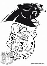 Panthers Coloring Pages Football Clipart Carolina Library Panther sketch template