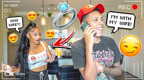 calling my girlfriend wife to see how she reacts cute reaction