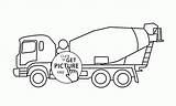 Truck Coloring Cement Pages Kids Printables Wuppsy Trucks Transportation Choose Board Simple sketch template