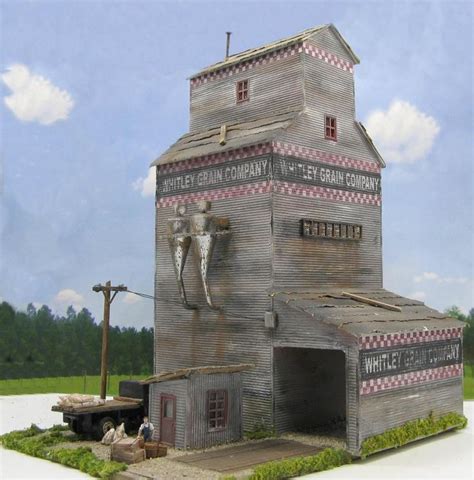 Grain Elevator ~ Model Train Buildings ~ Ho Scale Miniatures