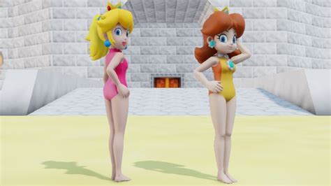 Mmd Peach And Daisy Posing By