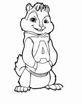 Coloring Alvin Chipmunks Pages Popular Baby sketch template